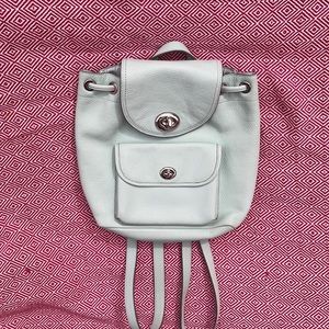 Coach Leather Rucksack Backpack Mint Green Seafoam